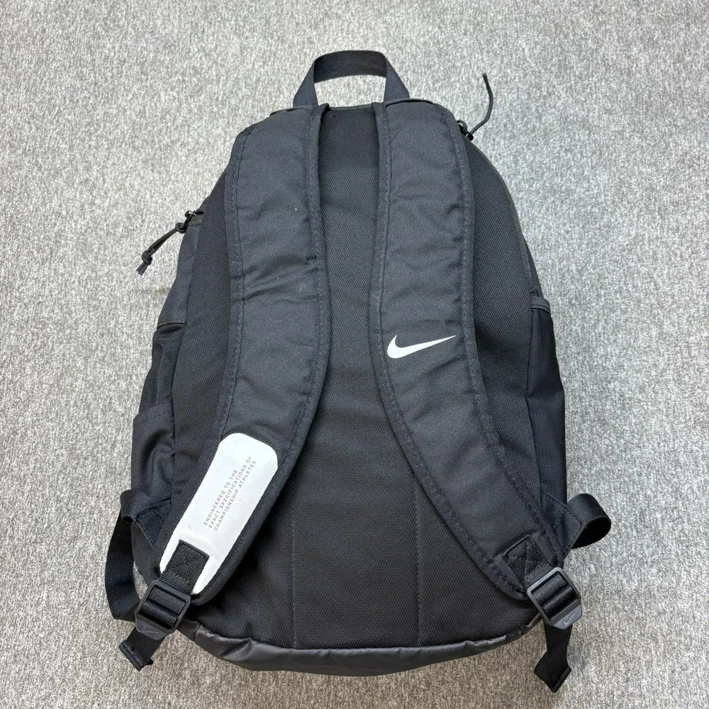 Nike Academy Team 30L Unisex Backpack Soccer Ball Bag Black Travel School Swoosh
